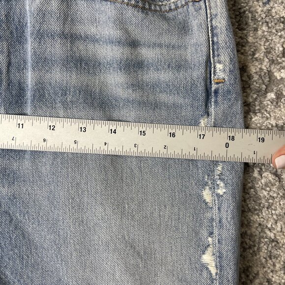 Agolde Jeans Womens 29 Blue High Rise Straight Leg Distressed Denim Made USA - Picture 5 of 9